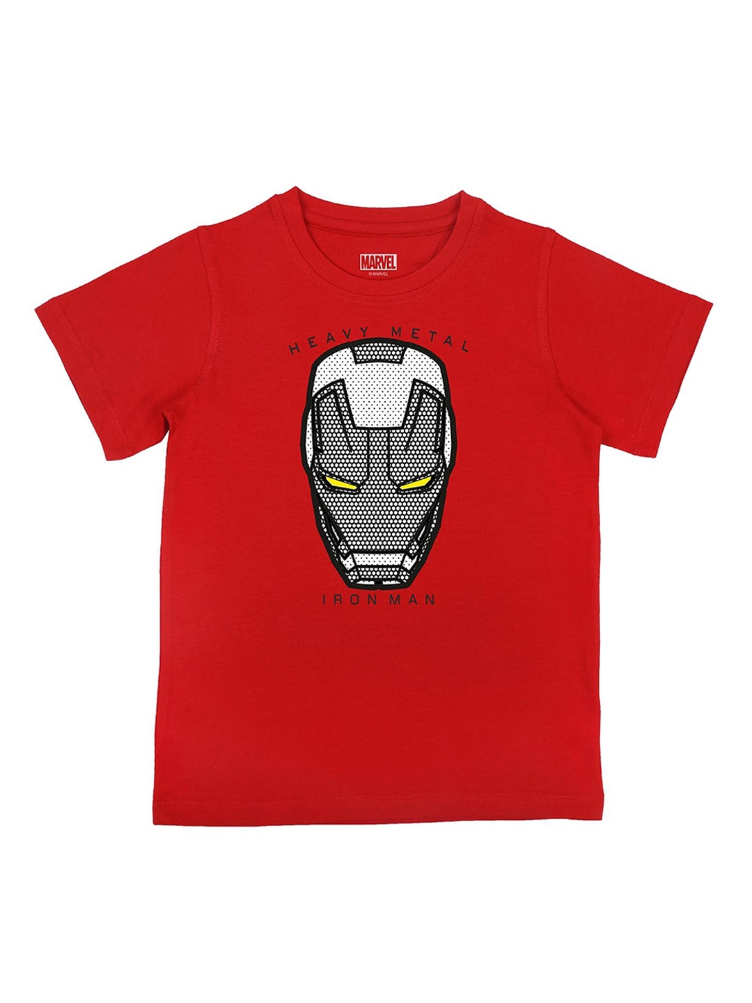 

Marvel by Wear Your Mind Boys Red Iron Man Printed Cotton Pure Cotton T-shirt
