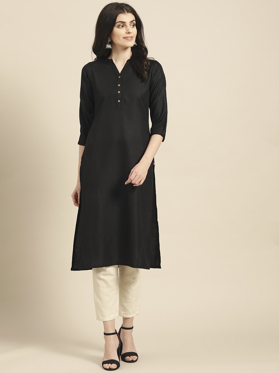 

Varanga Women Black Kurta