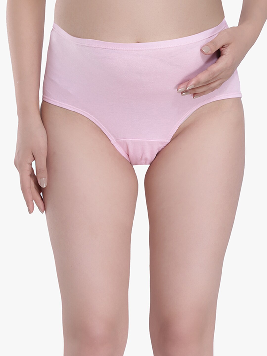 

Anoma Women Pink Solid Anti-Bacterial Pure Cotton Maternity Briefs ANM011