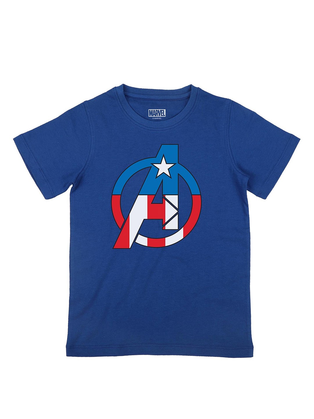 

Marvel by Wear Your Mind Boys Blue & Red Avengers Printed Cotton T-shirt