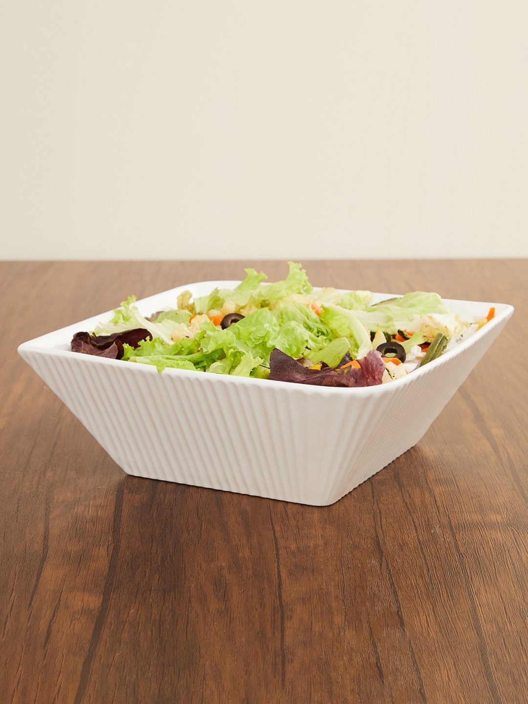 Home Centre White China Square Bowl