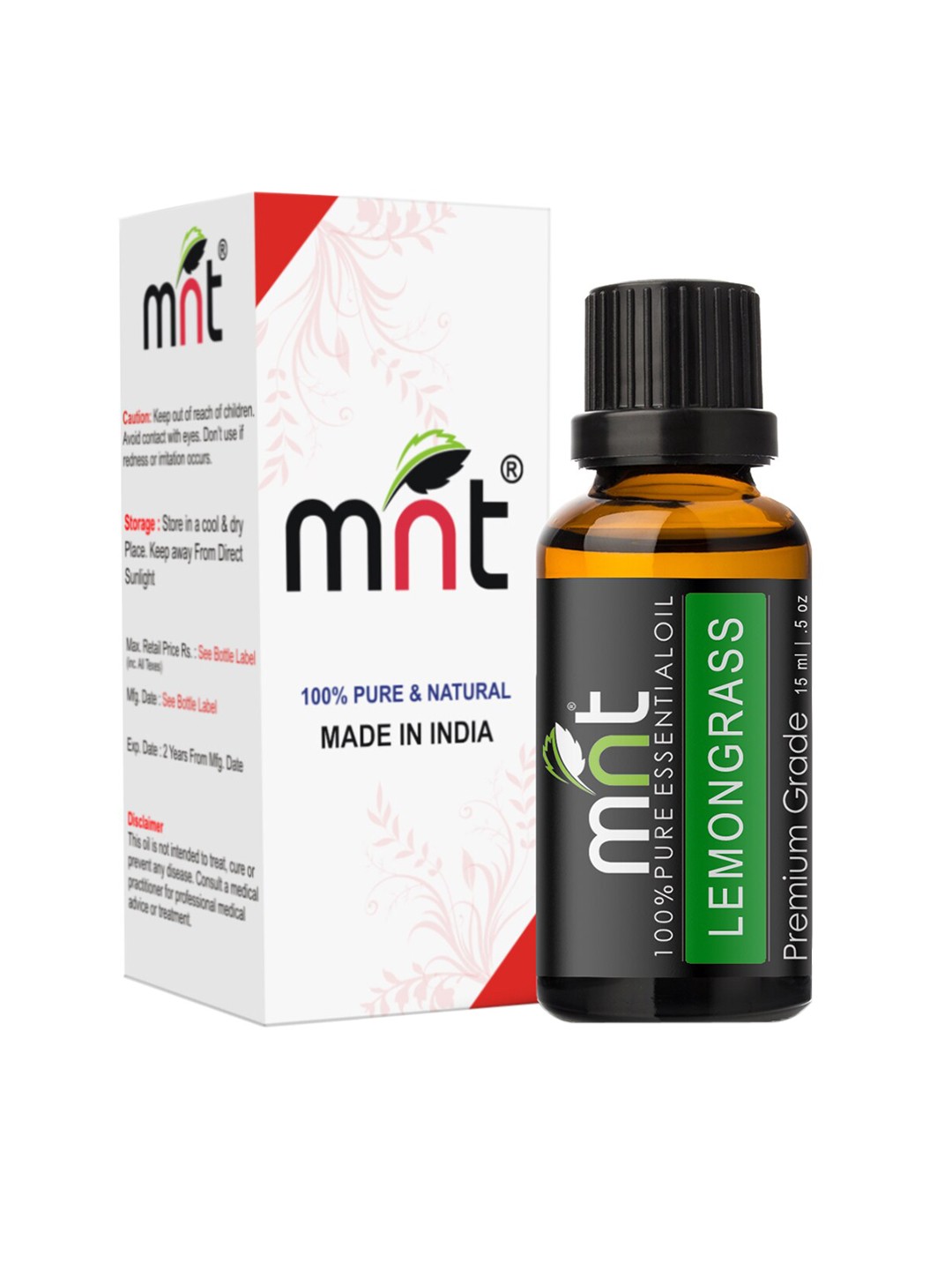 

MNT Lemongrass Essential Oil 15 ml, Yellow