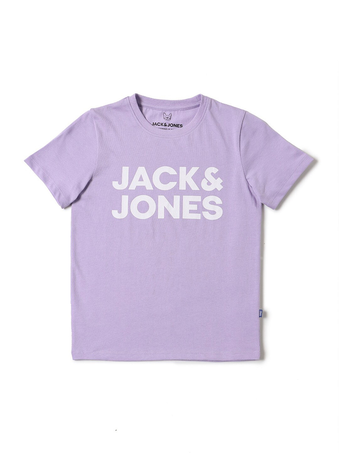 

Jack & Jones Boys Purple Typography Printed Casual T-shirt