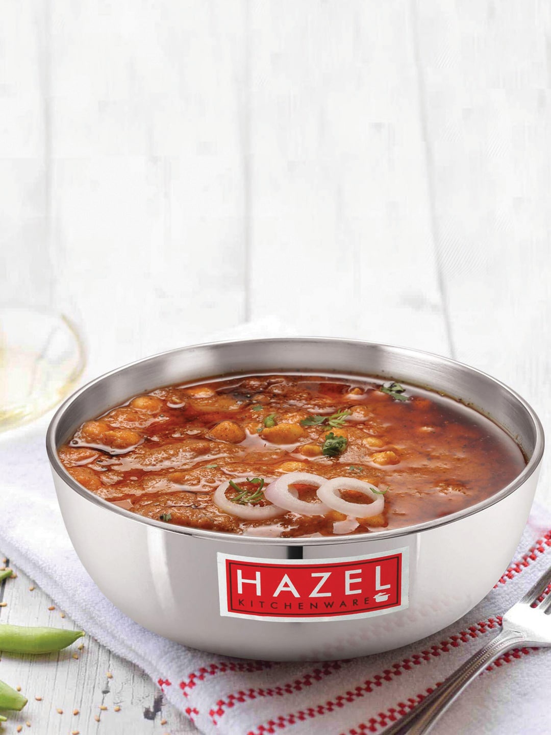 

HAZEL Silver-Toned Solid Aluminium Induction Base Frying Tasla Kadhai
