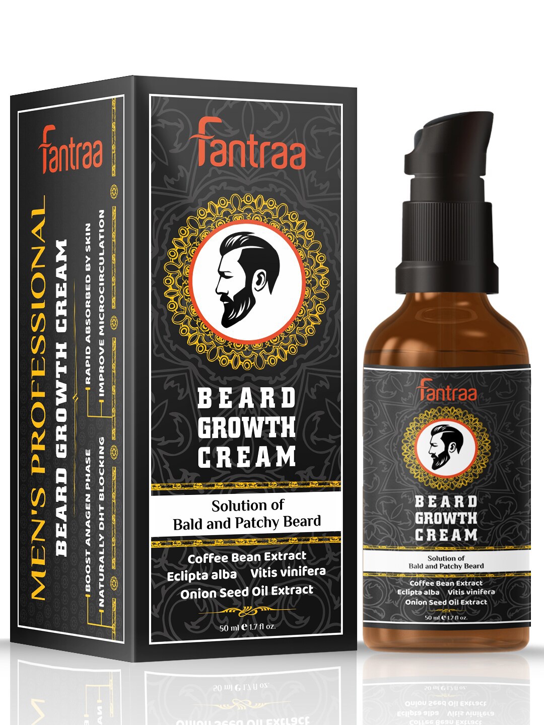 

Fantraa Beard Growth Cream 50 ml, Black