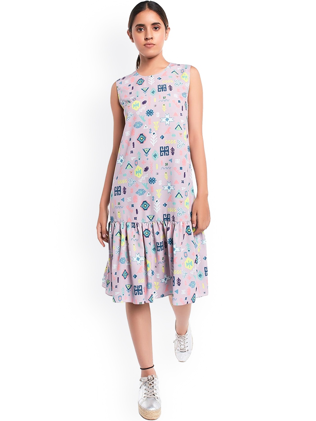 

PS PRET BY PAYAL SINGHAL Lavender Crepe A-Line Dress