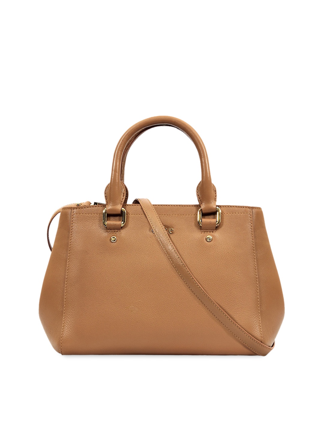 

Eske Tan Textured Leather Bowling Handheld Bag
