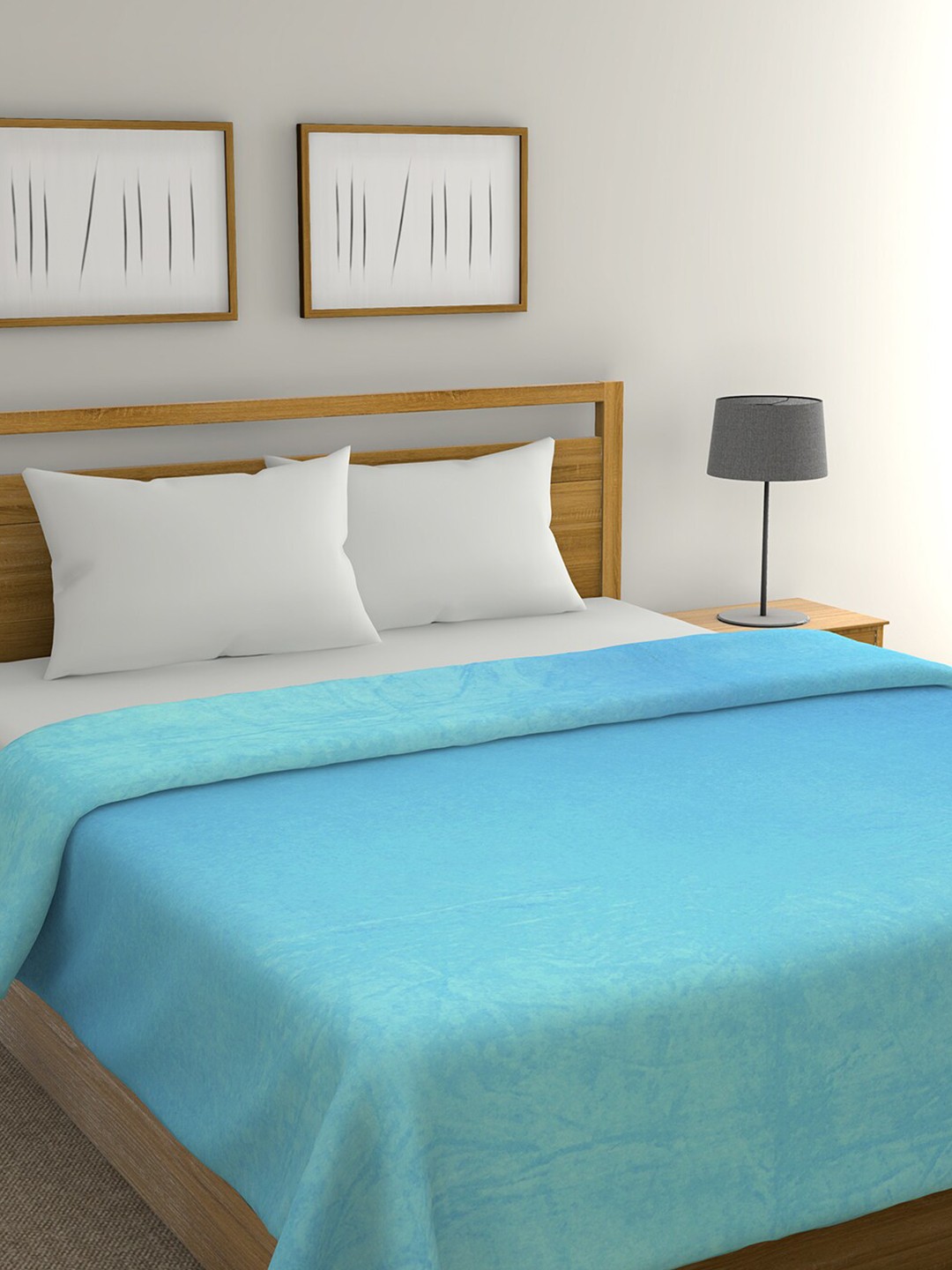 

Raymond Home Turquoise Blue AC Room 270 GSM Double Bed Blanket