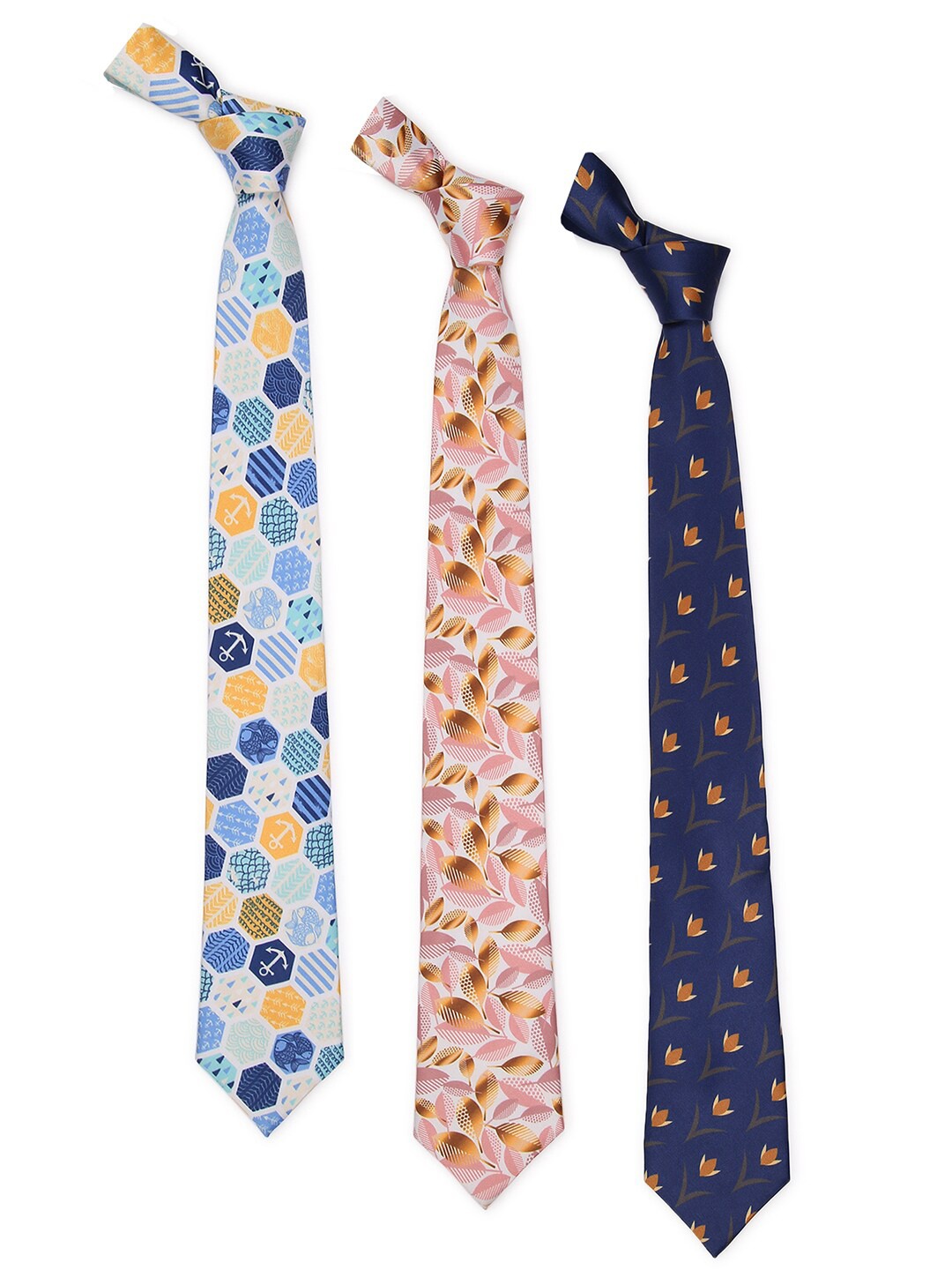 

Tossido Men Blue & Pink Printed Broad Tie