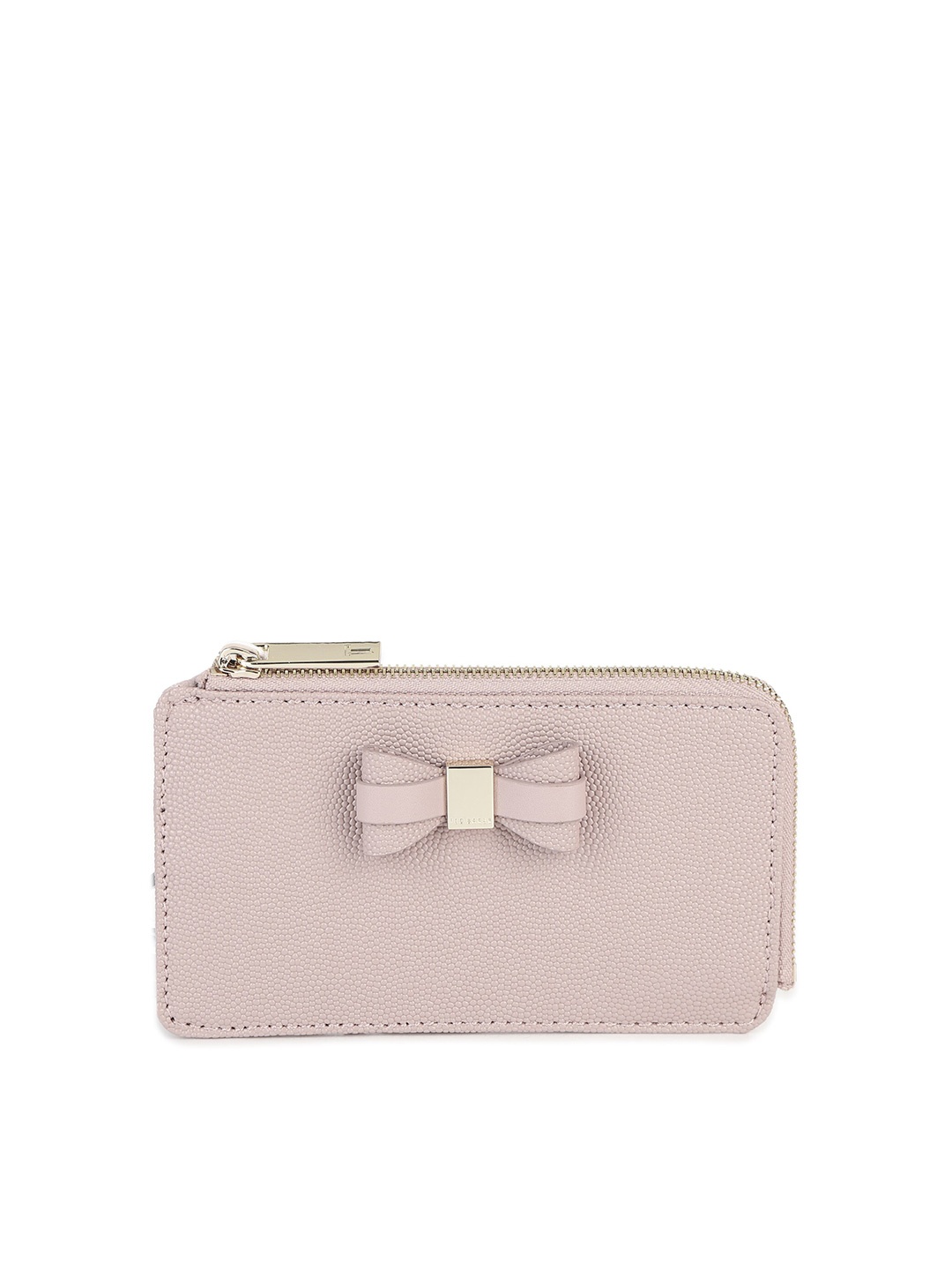 

Ted Baker Women Pink Textured Bow Detail Leather Zip Around Wallet