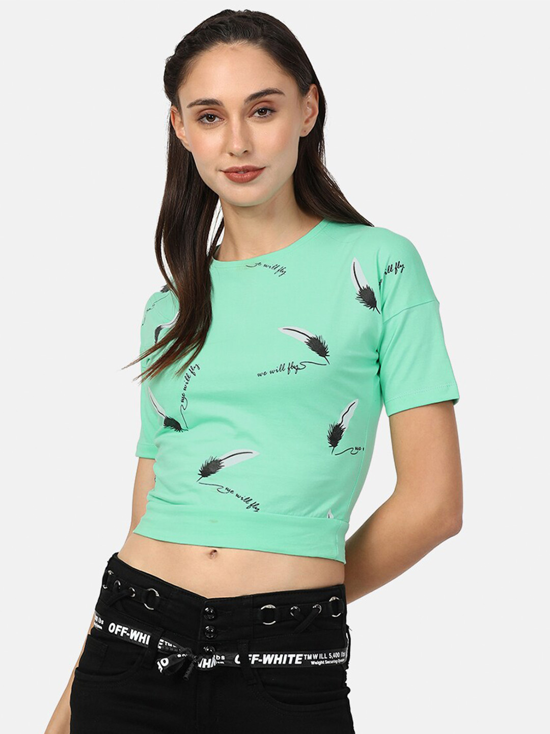 

V2 Value & Variety Green Regular Crop Top