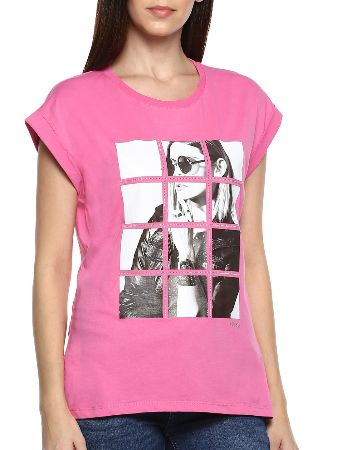 

LIU JO Women Pink Printed T-shirt