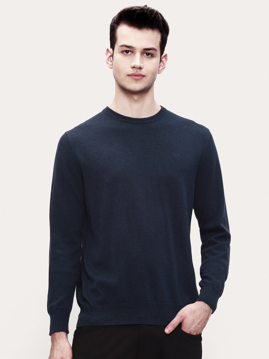 

HACKETT LONDON Men Navy Blue Pullover