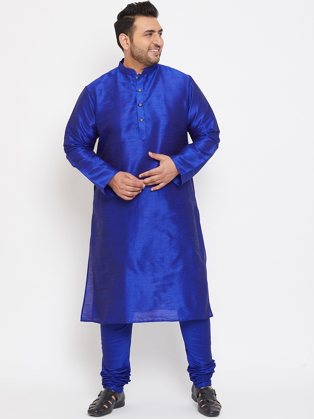 VASTRAMAY Men Blue Kurta with Churidar