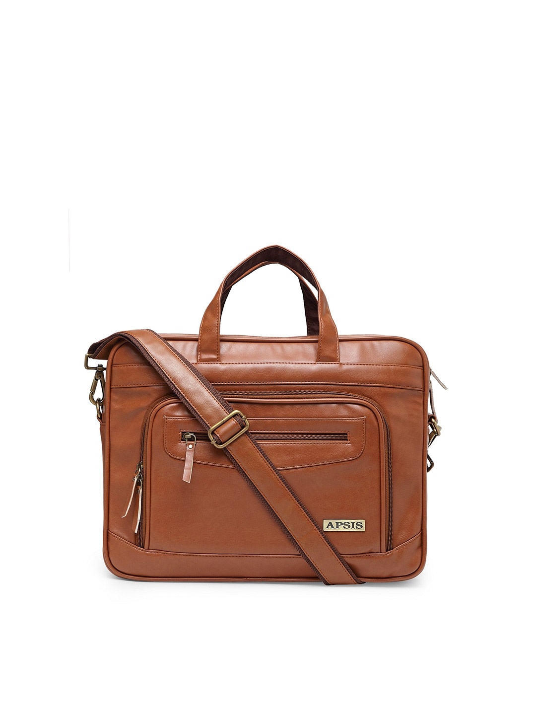 

Apsis Unisex Tan & Brown Laptop Bag