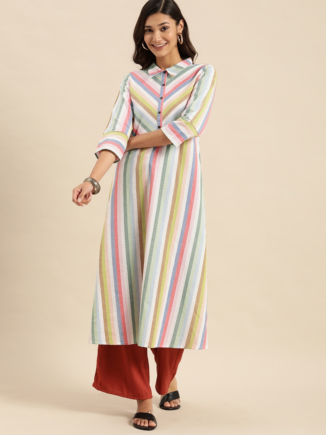 

Varanga Women Multi Striped Kurta