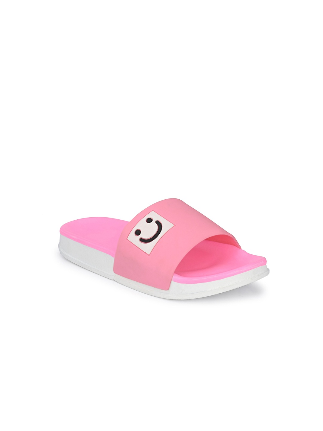 

Prolific Women Pink & White Printed Rubber Sliders