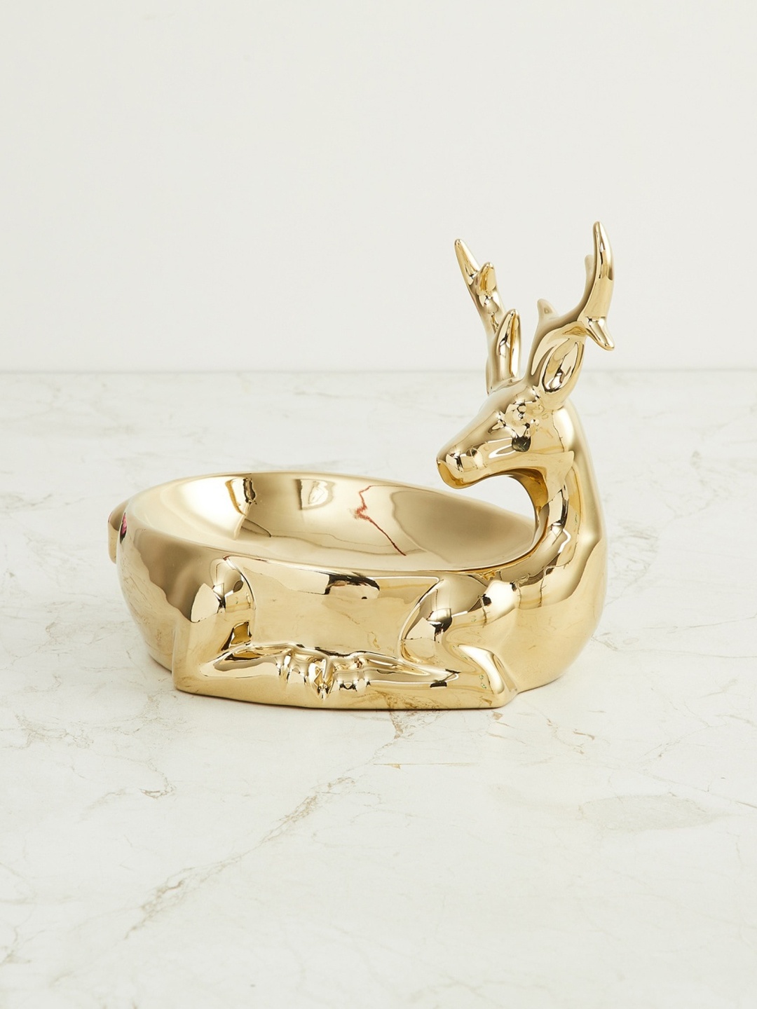 

Home Centre Gold-Toned Langford Reindeer Decorative Bowl