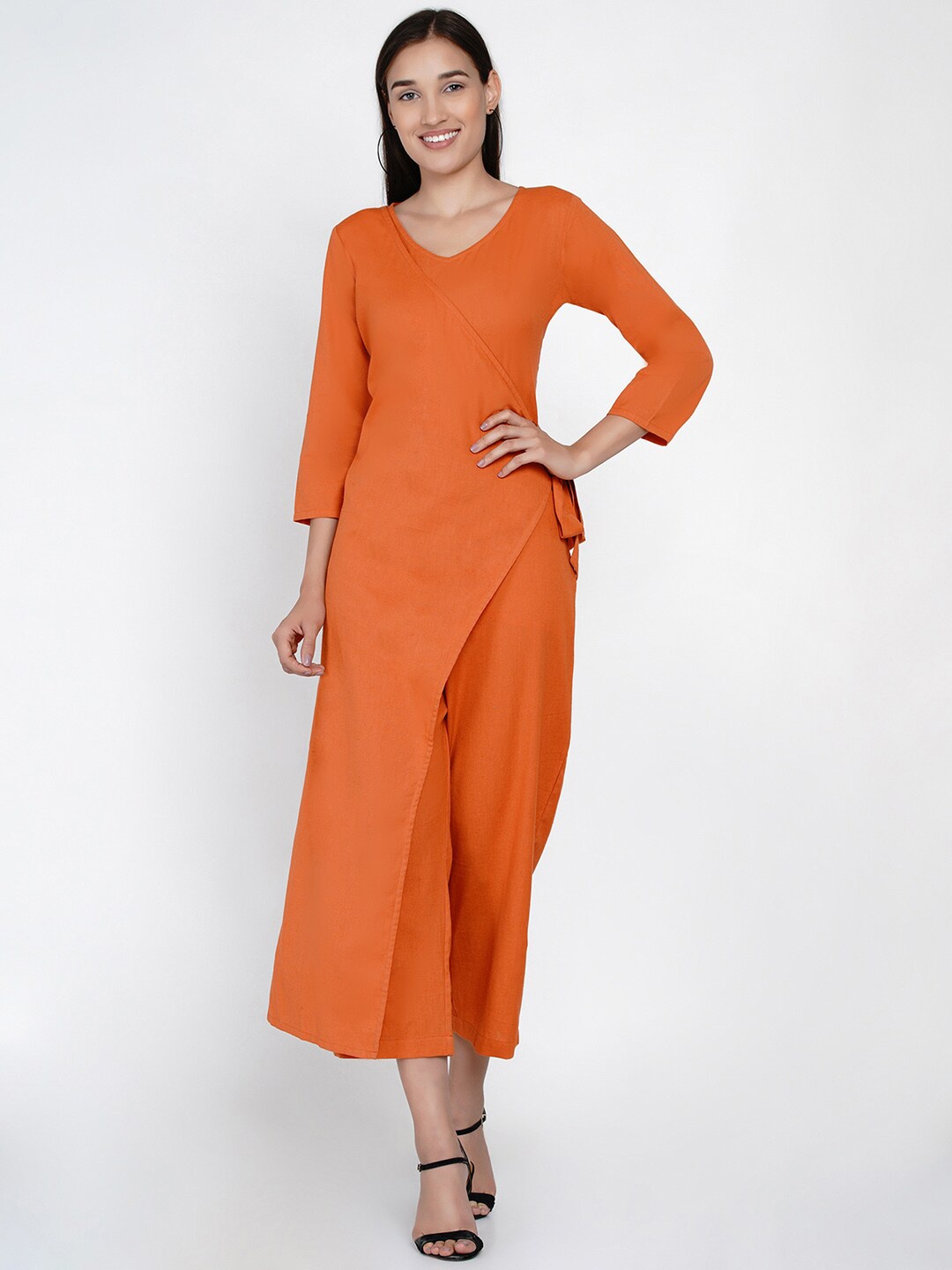 

FABNEST Orange Basic Jumpsuit