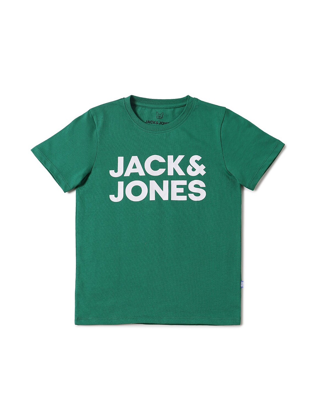 

Jack & Jones Boys Green Typography Printed Applique T-shirt