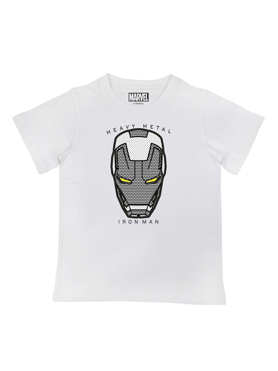 

Marvel by Wear Your Mind Boys White Iron Man Printed T-shirt