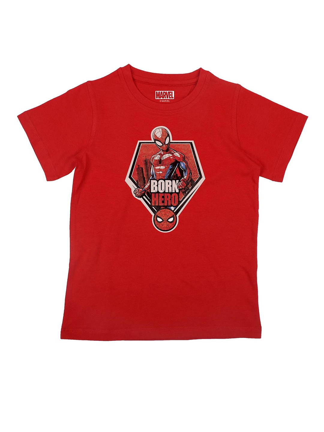 

Marvel by Wear Your Mind Boys Red Spiderman Printed Cotton T-shirt