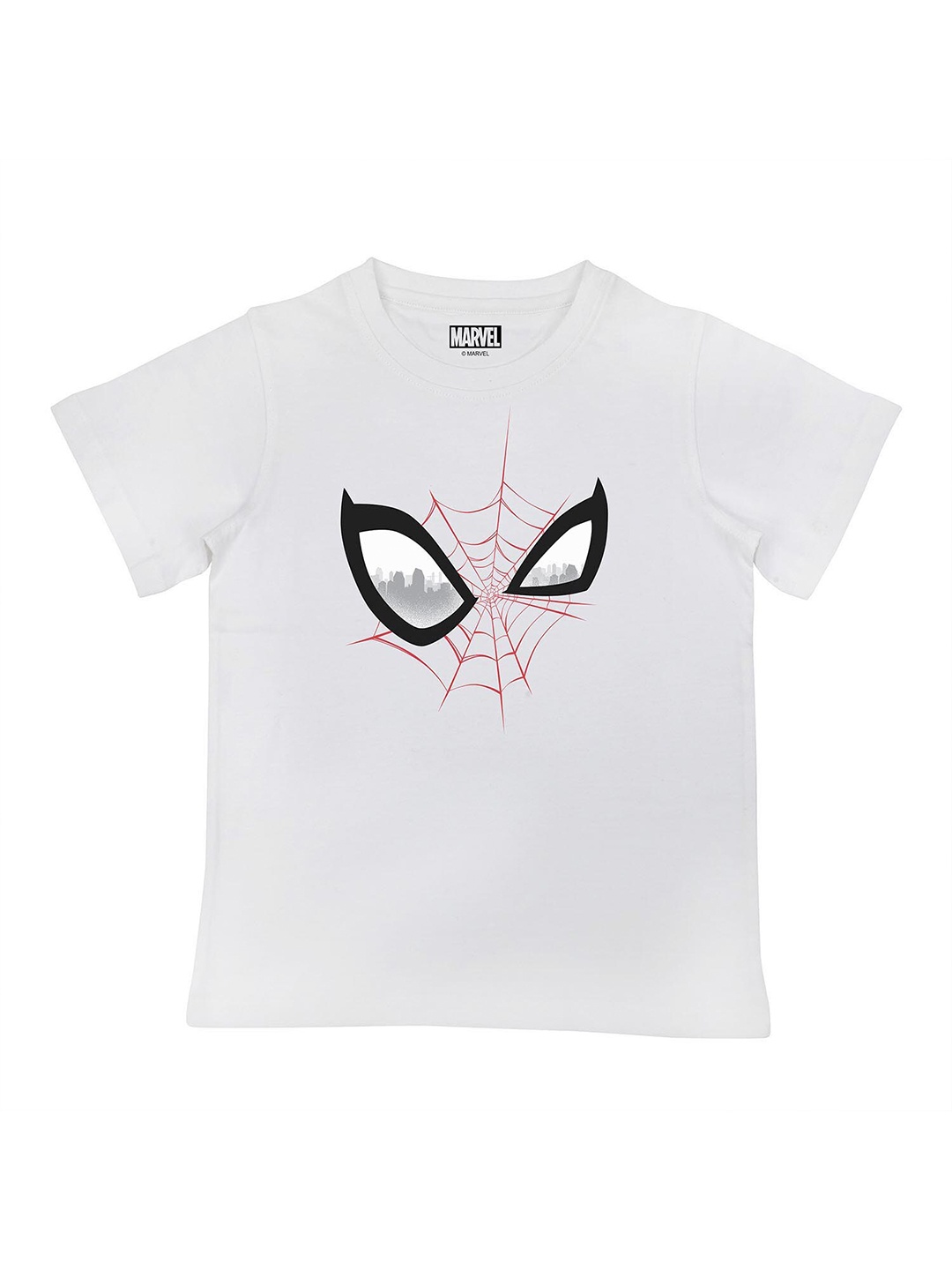 

Marvel by Wear Your Mind Boys White Spiderman Printed Cotton Pure Cotton T-shirt