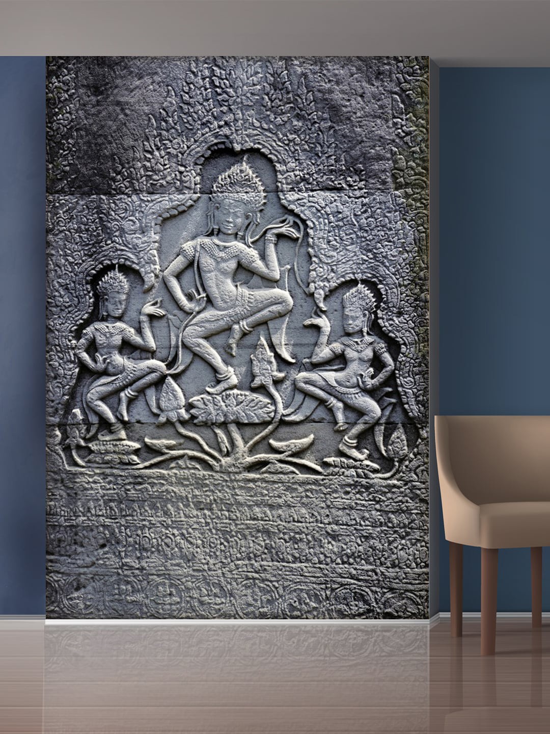 

999Store Grey Classical Dancing Statues Mural Wall Stickers