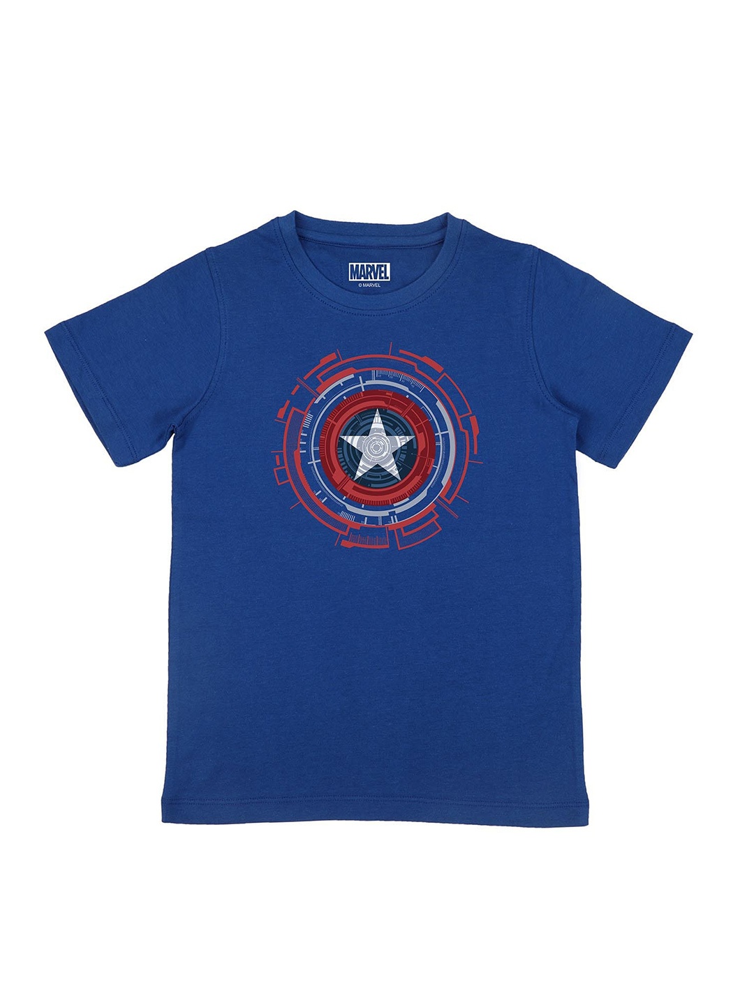 

Marvel by Wear Your Mind Boys Blue Printed Applique T-shirt