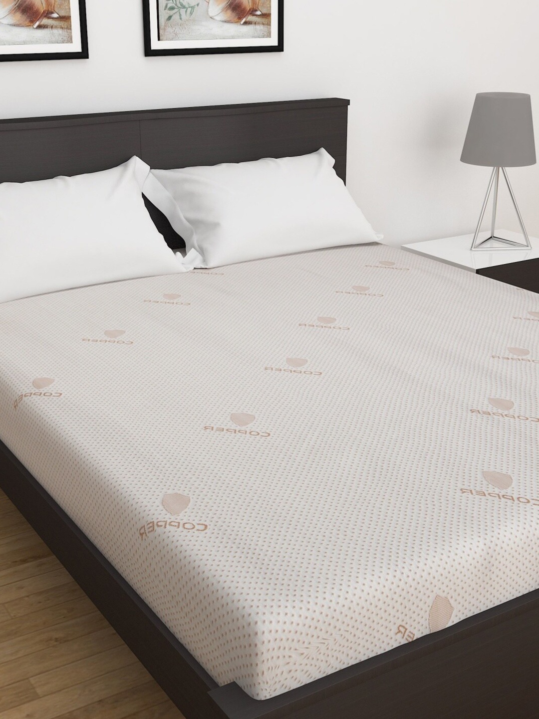 

Home Centre White & Beige 260 GSM Queen Size Mattress Topper