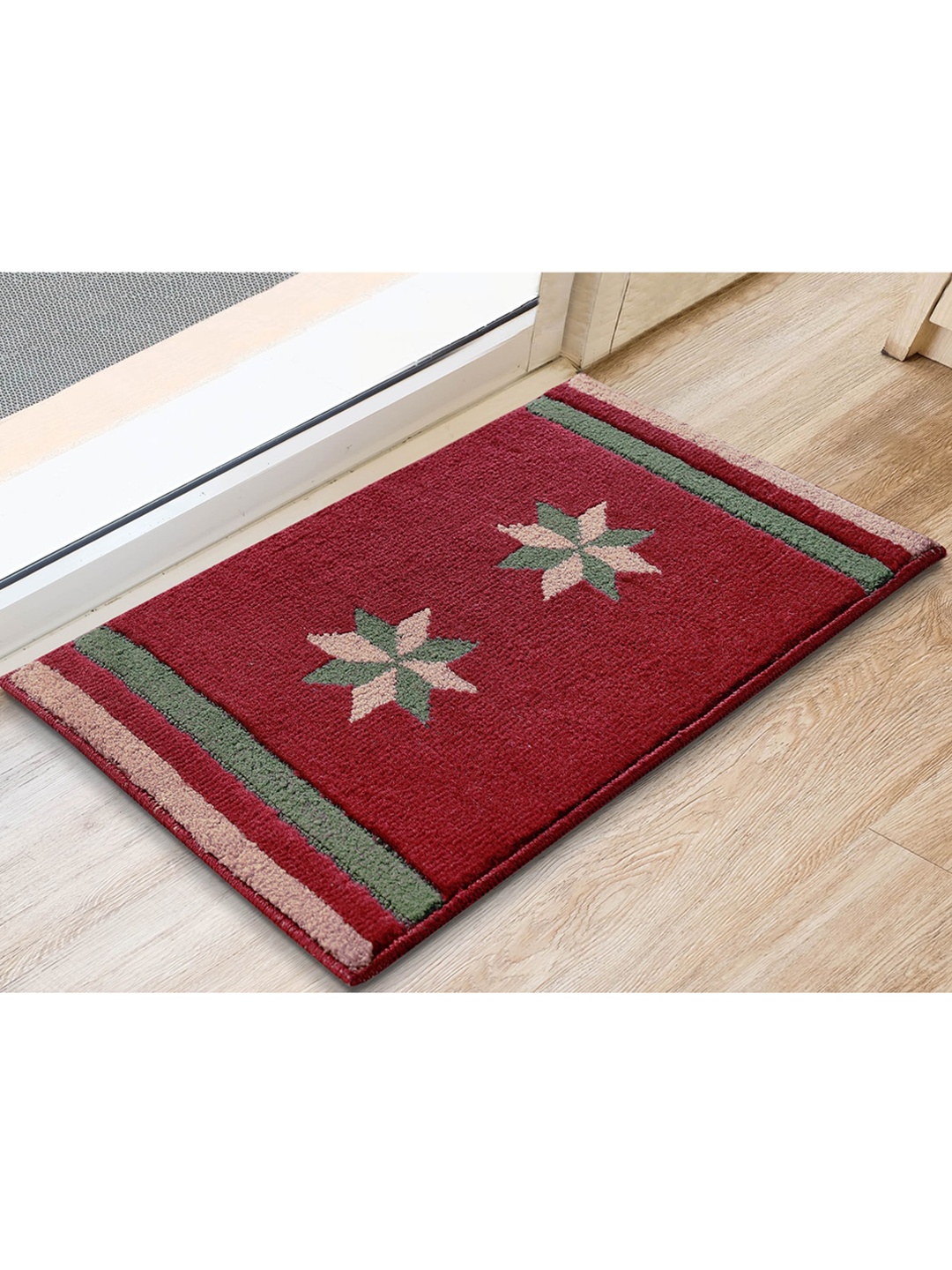 

Saral Home Brown & Off White Textured Cotton Anti Slip Doormats