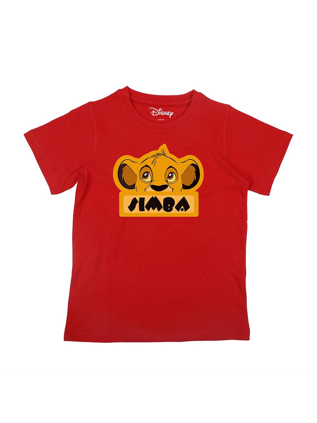 Disney by Wear Your Mind Boys Red Printed Applique T-shirt