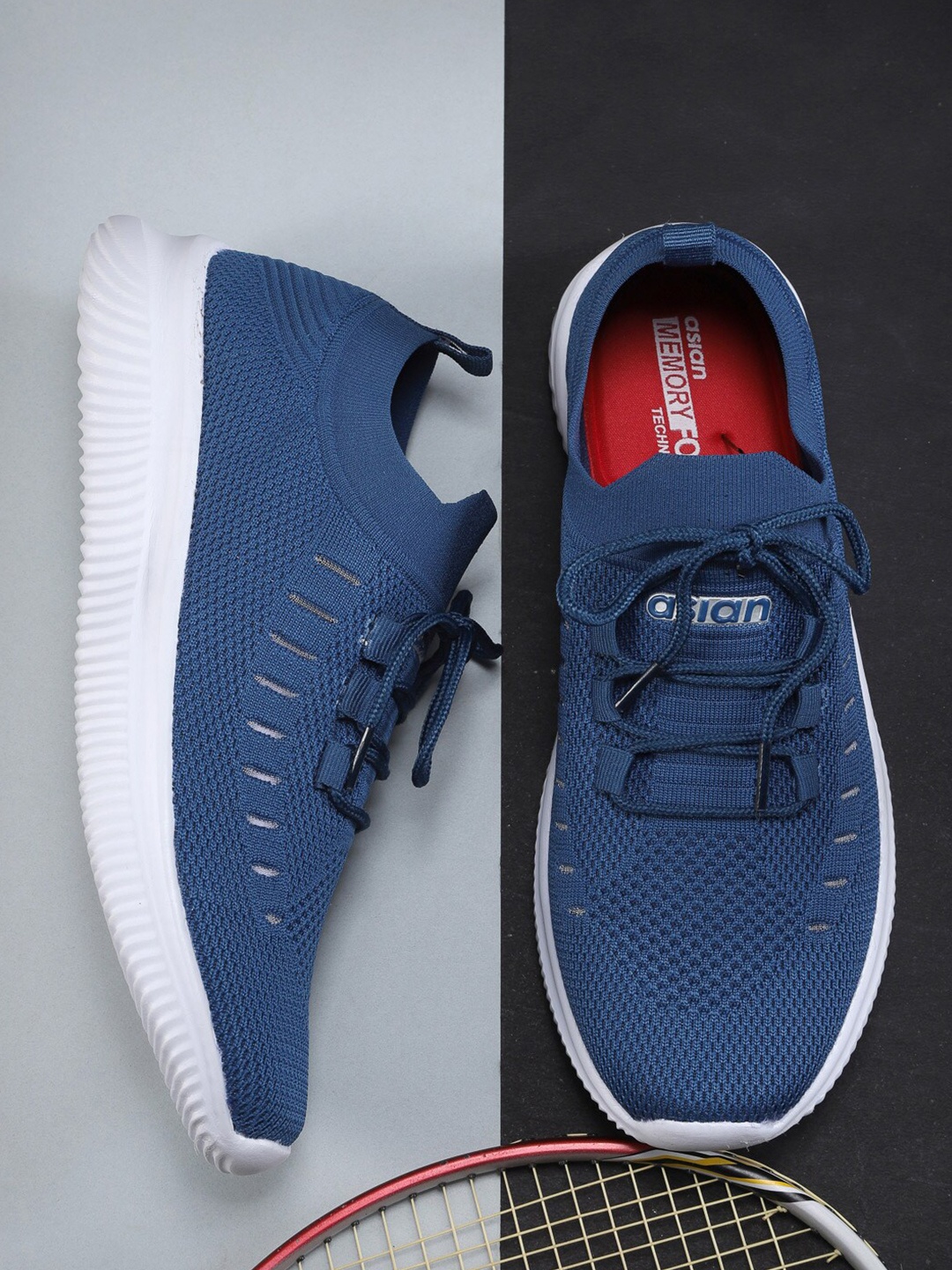 

ASIAN Men Blue Mesh Running Shoes