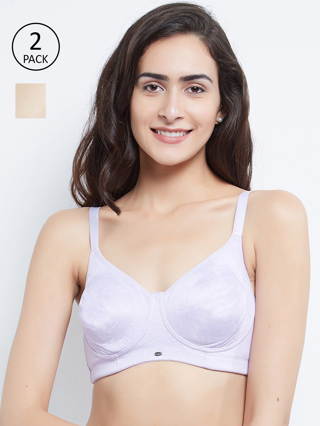 

Soie Lavender & Beige Full Coverage Everyday Bra COMBO-CB-326LAVENDER/NUDE-Multi