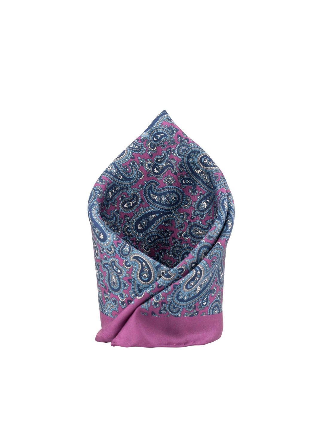 

The Tie Hub Men Red & Blue Printed Silk Pocket Square, Purple