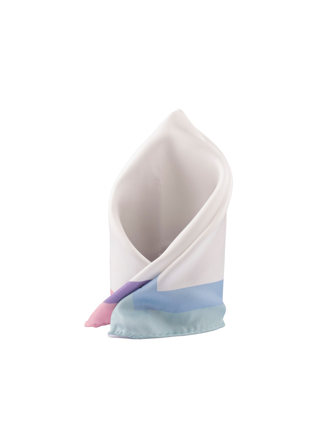 

The Tie Hub Men White Solid Silk Pocket Square