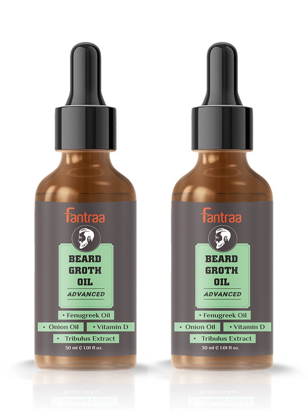 

Fantraa Set of 2 Advanced Beard Care & Growth Oil- 60 ml, Green