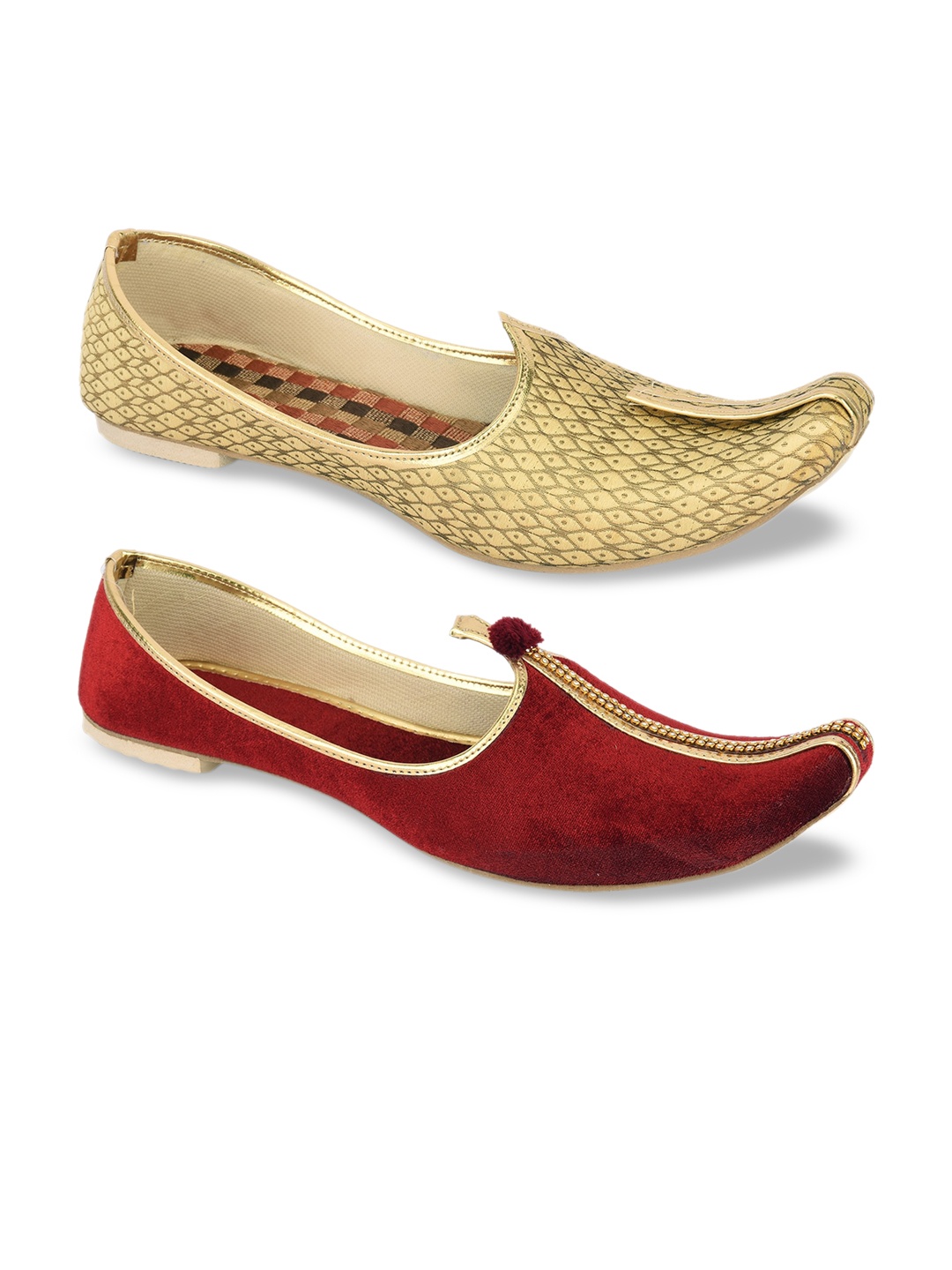 

DESI COLOUR Men Multi Woven Design Mojaris