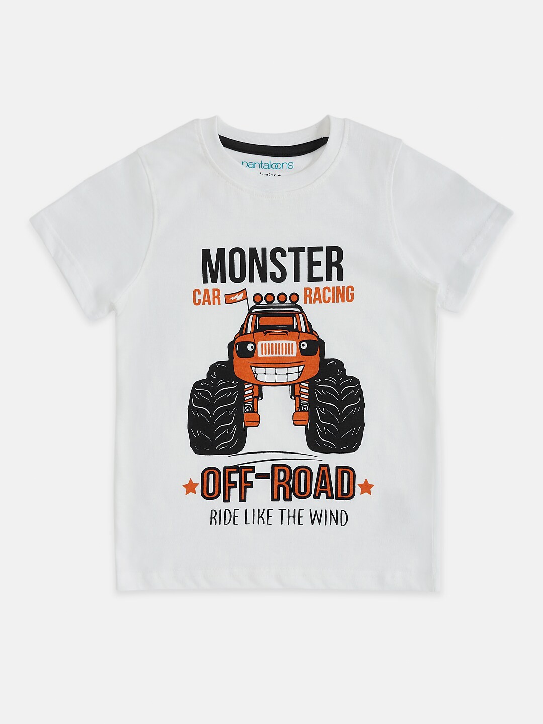 

Pantaloons Junior Boys White Printed T-shirt