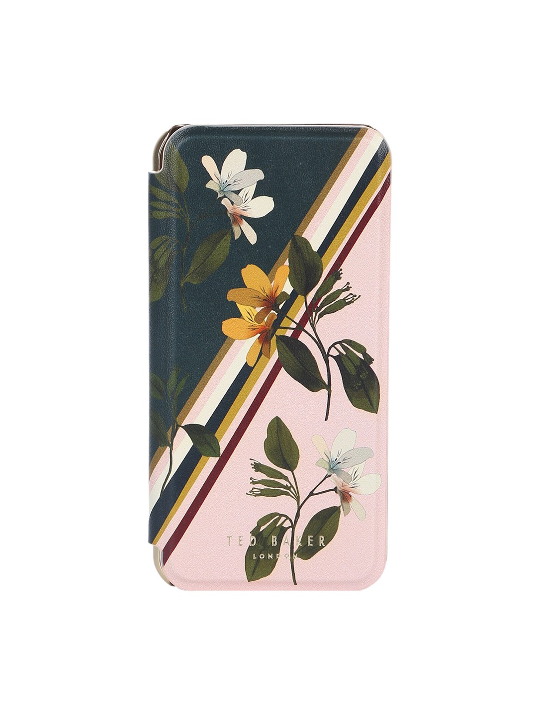 

Ted Baker Navy Blue & Pink Floral Leather iPhone X Back Case