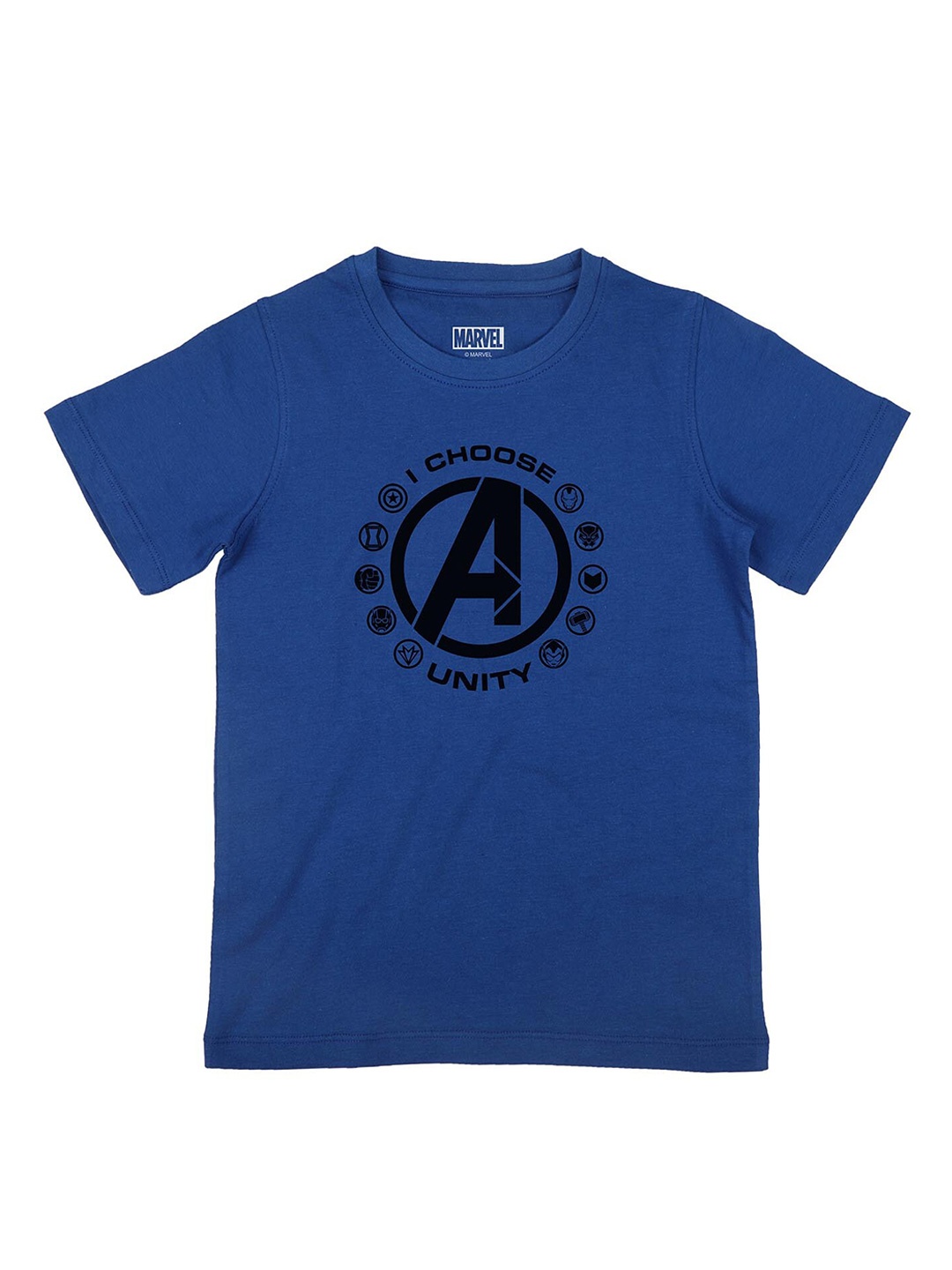 

Marvel by Wear Your Mind Boys Blue Marvel Avengers Character Printed T-shirt