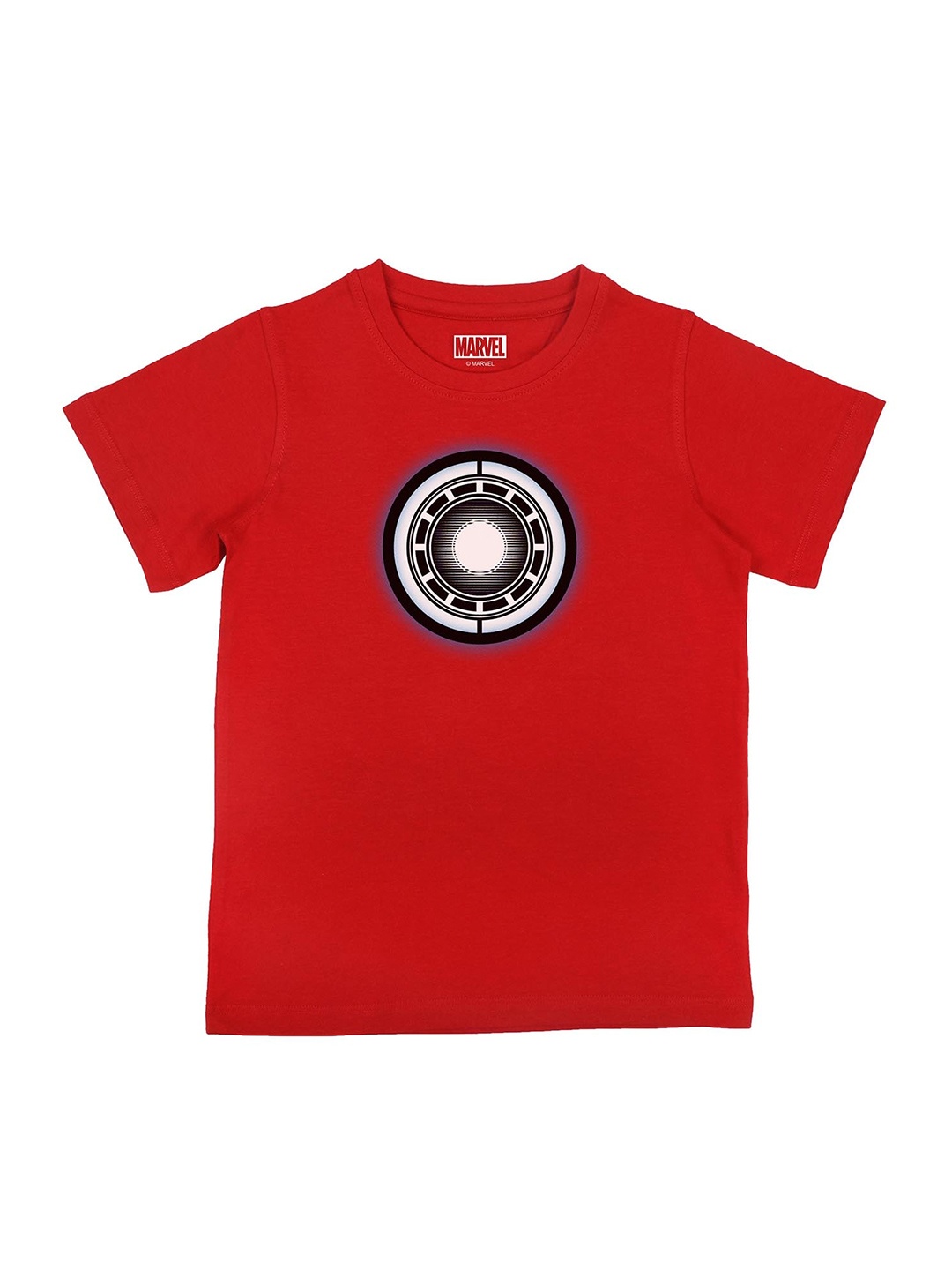 

Marvel by Wear Your Mind Boys Red & White Ironman Printed T-shirt