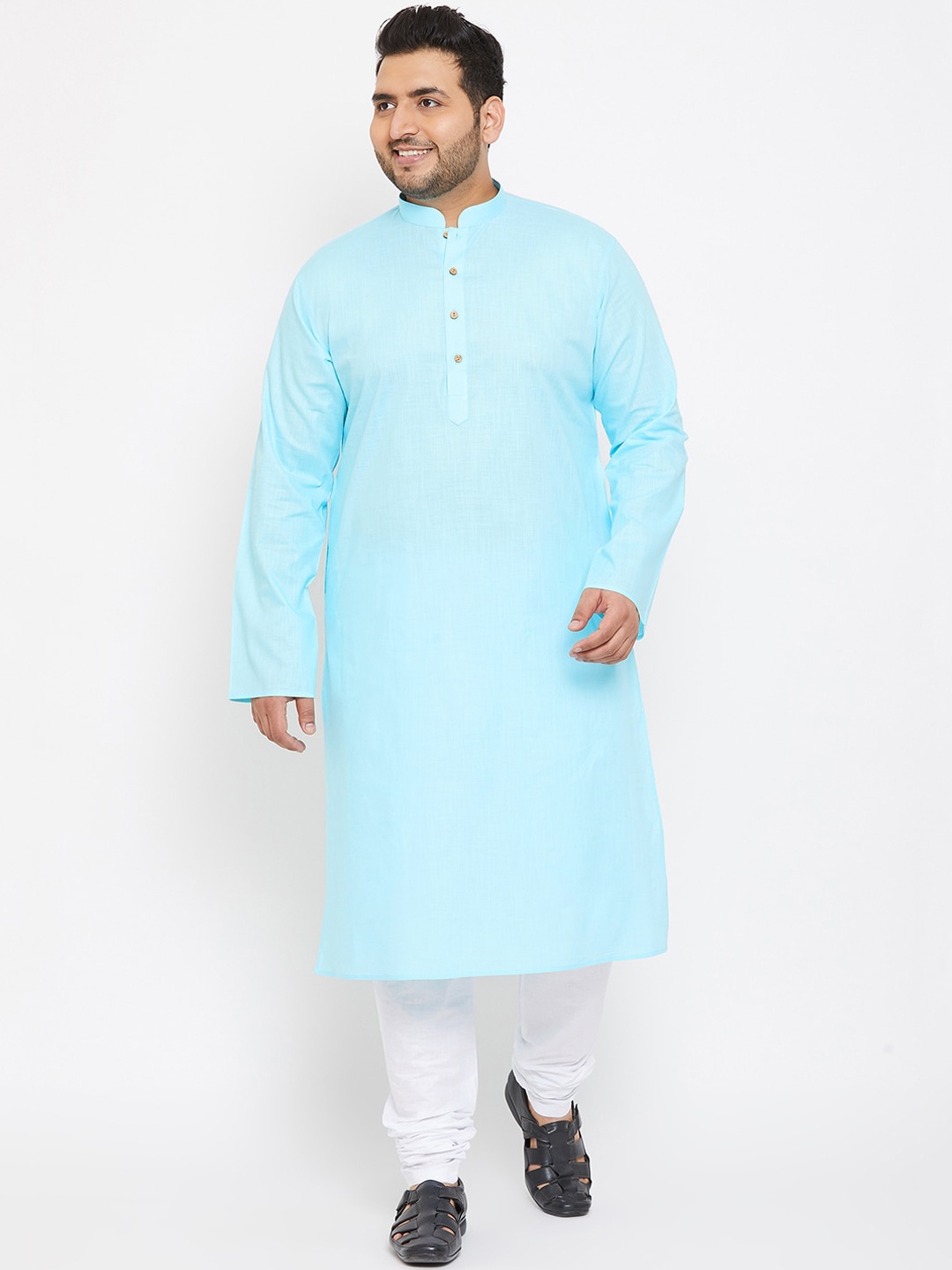 

VASTRAMAY Men Blue & White Kurta with Pyjamas