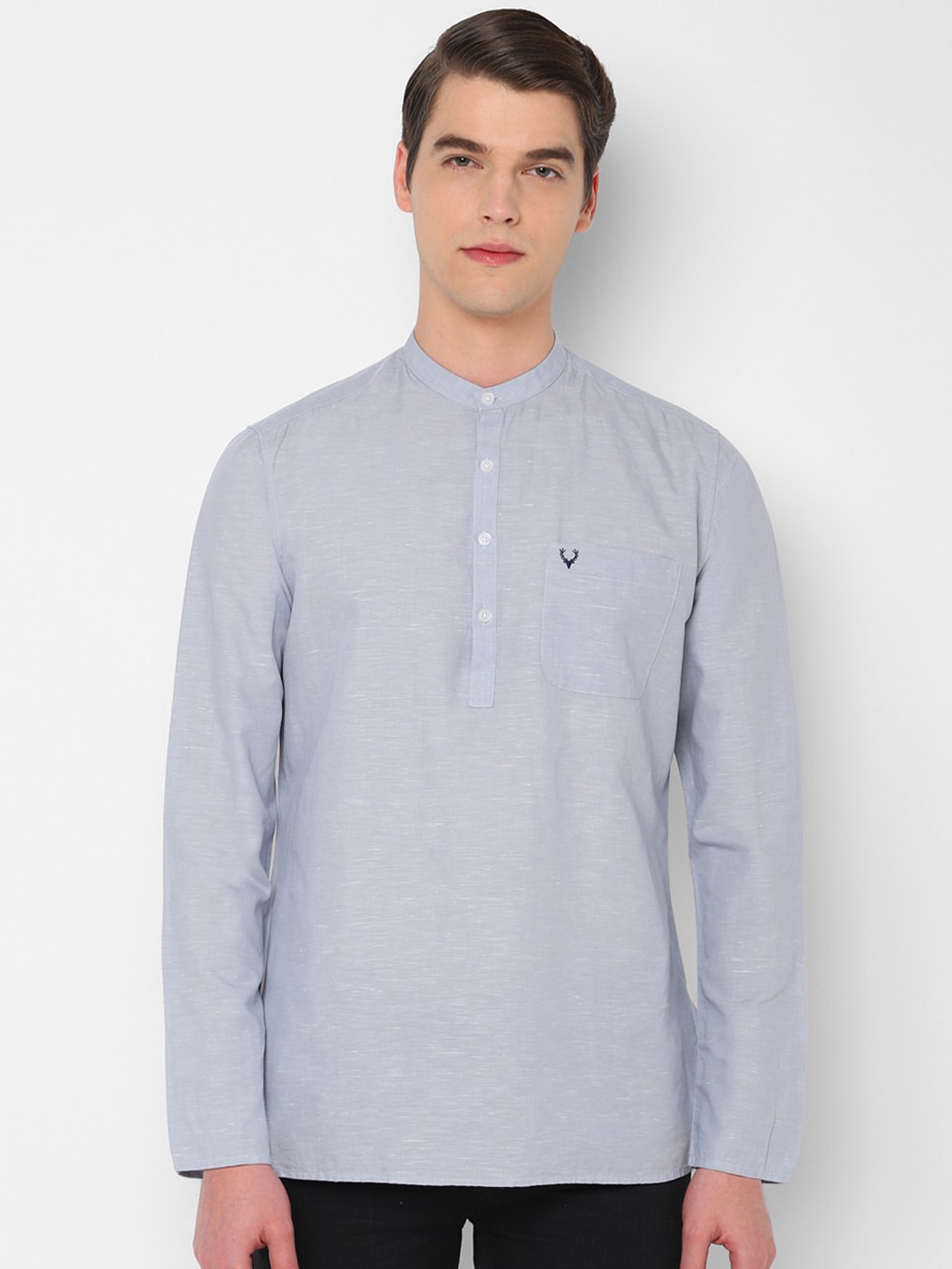 

Allen Solly Men Grey Slim Fit Casual Shirt