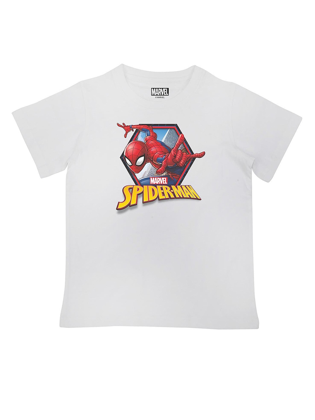 Marvel by Wear Your Mind Boys White Printed T-shirt