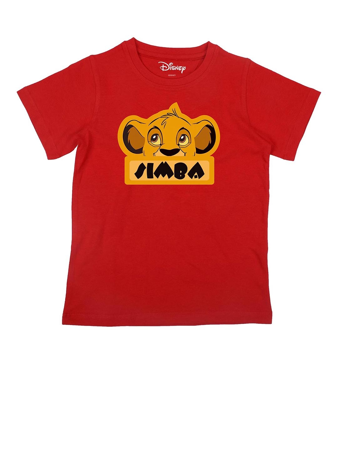 Disney by Wear Your Mind Boys Red Printed Applique T-shirt
