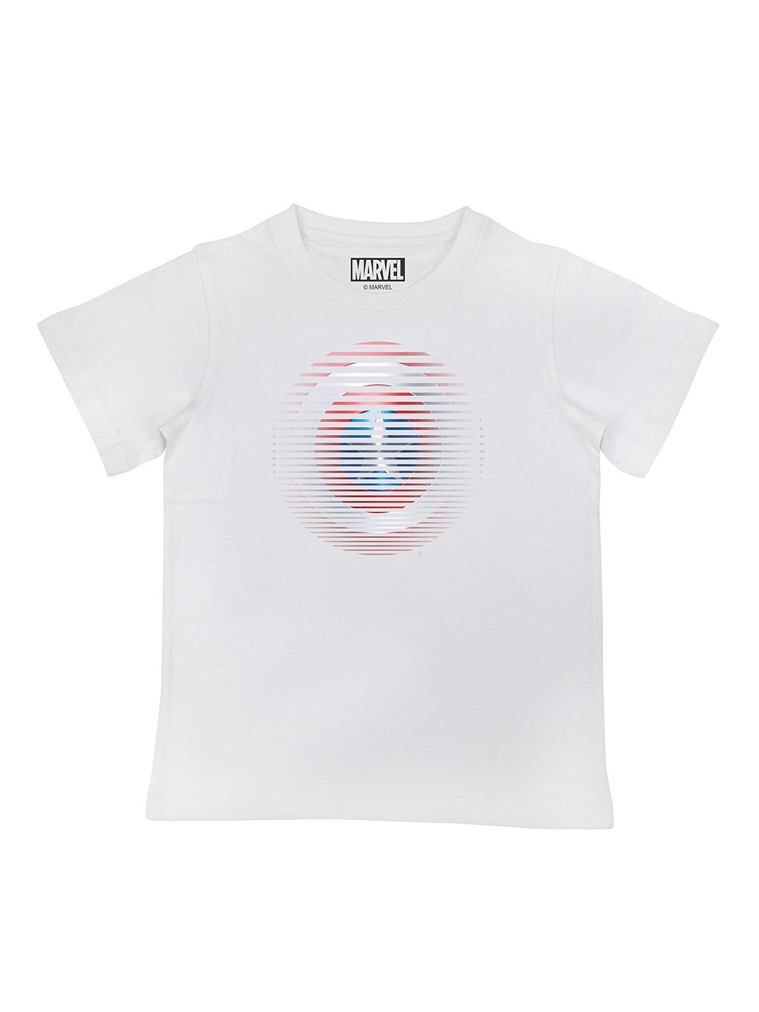 Marvel by Wear Your Mind Boys White Avengers Printed Pure Cotton T-shirt