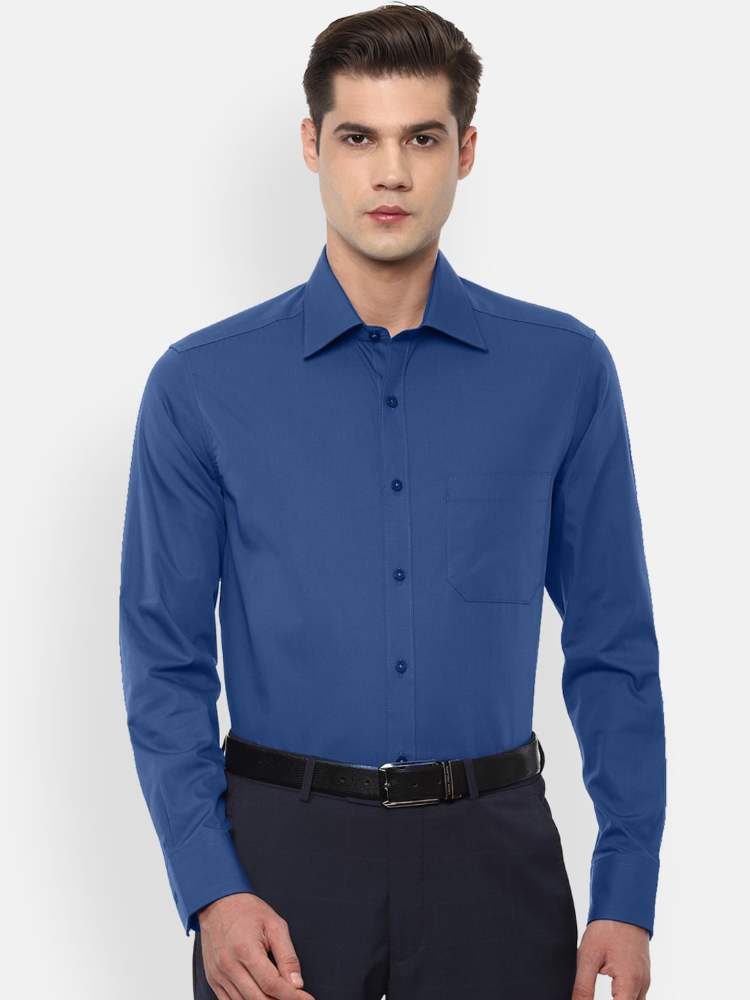 

Louis Philippe Men Blue Regular Fit Formal Shirt