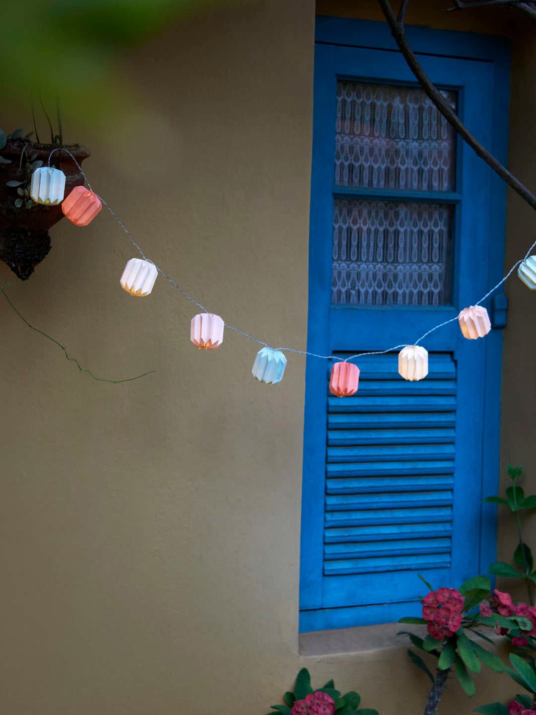 Chumbak Multi Bohemian Lanterns Origami String Lights