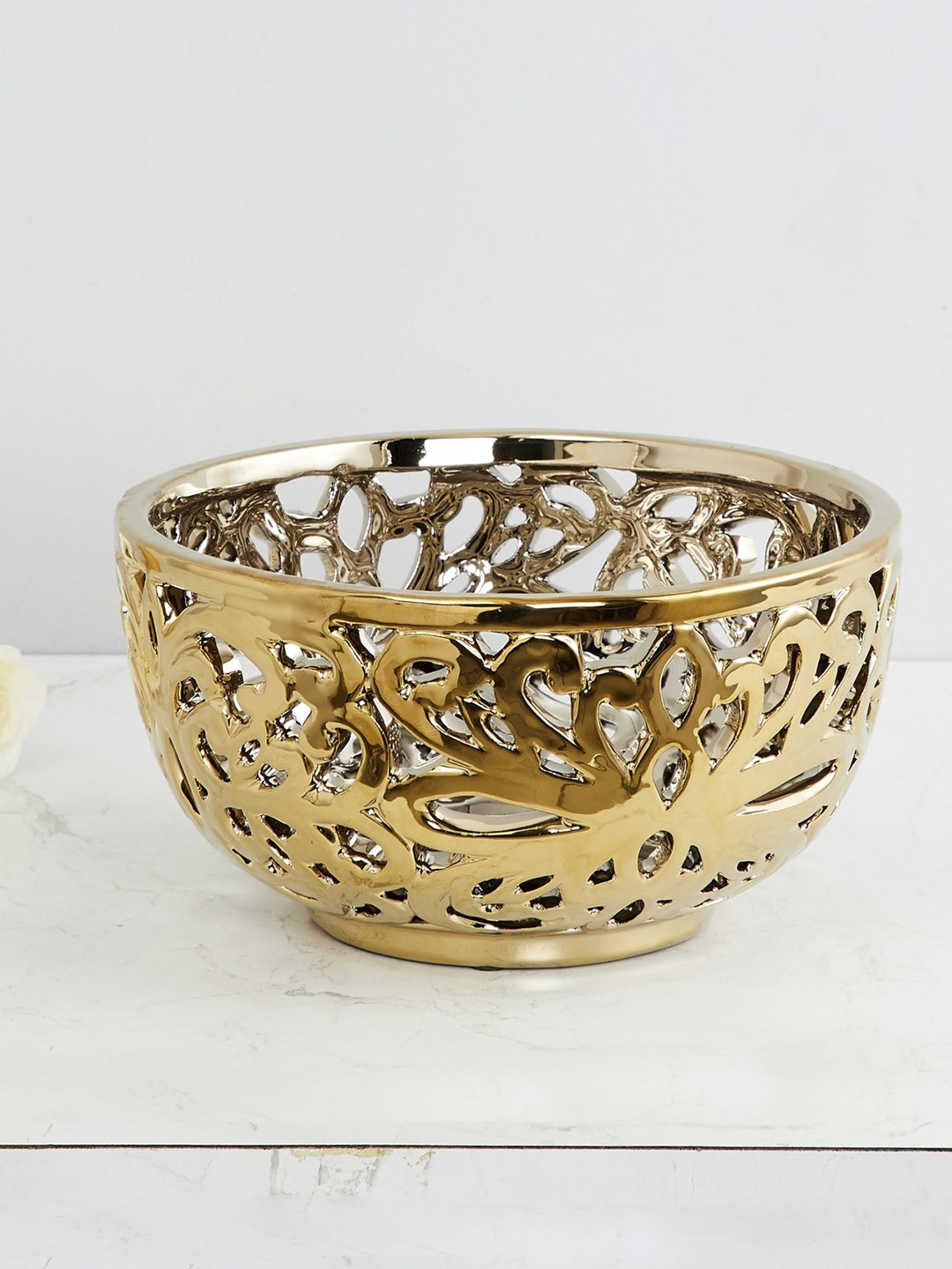 

Homecentre Gold Stellar Celestial Carved Decorative Bowl